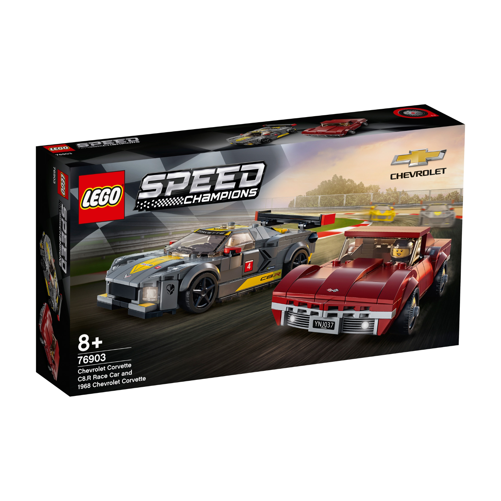 LEGO® Chevrolet Corvette C8.R Race Car and 1968 Chevrolet Corvette 76903